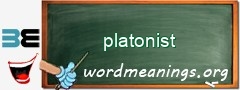 WordMeaning blackboard for platonist